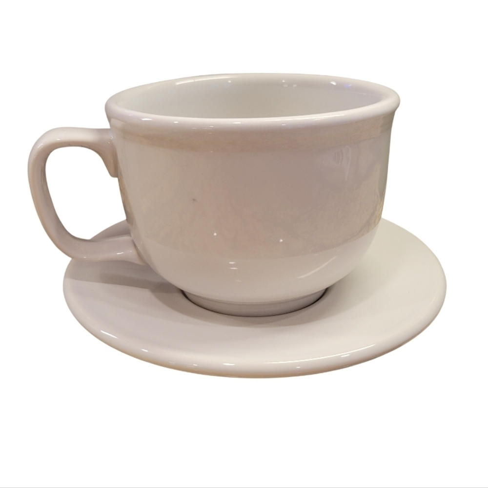 Fiesta JUMBO MUG/Jumbo Saucer Set White #3